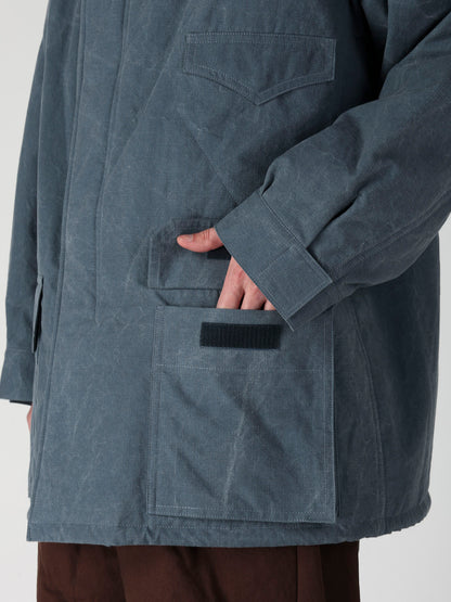 C RIP PIGMENT HOODED STITCH BLOUSON