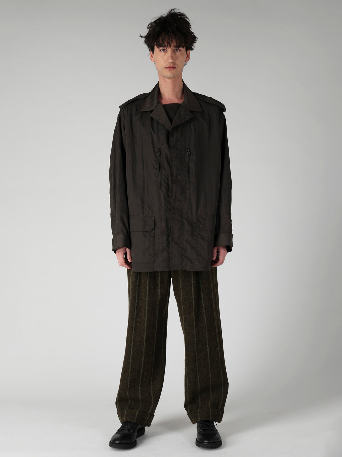NY TWILL LIQUID DYED FLY FRONT BLOUSON