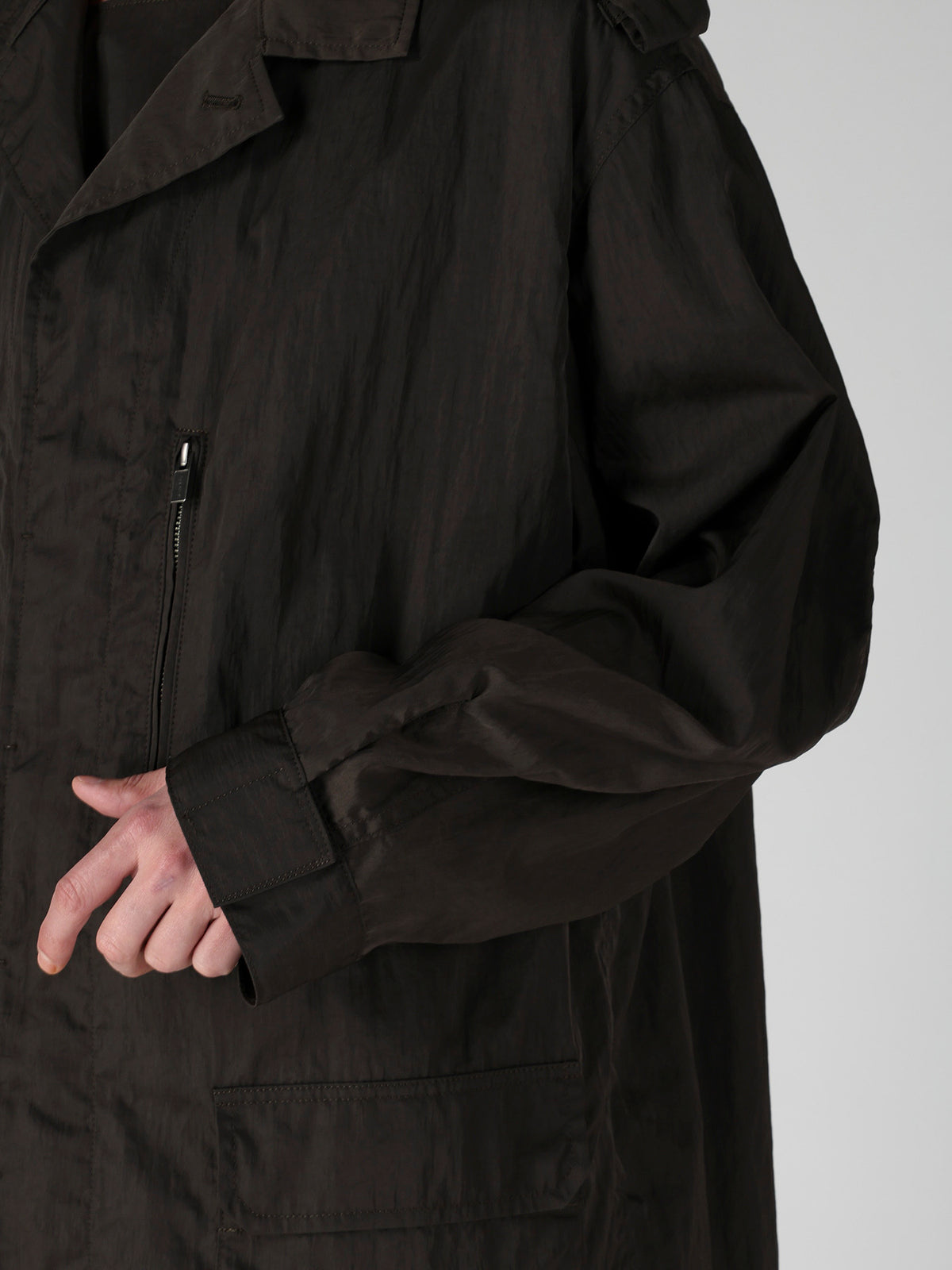 NY TWILL LIQUID DYED FLY FRONT BLOUSON