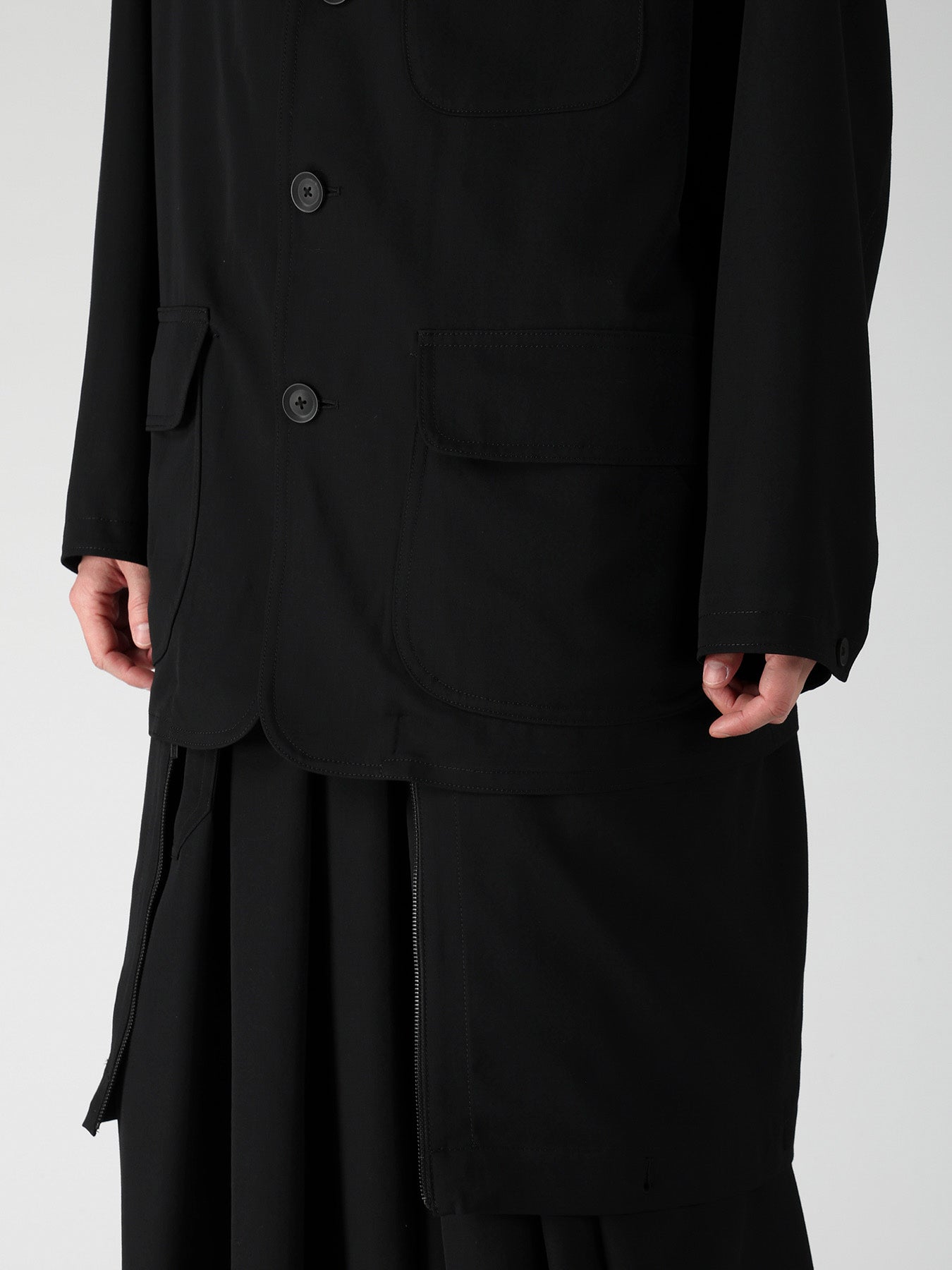 WOOL GABARDINE HUNTING BLOUSON