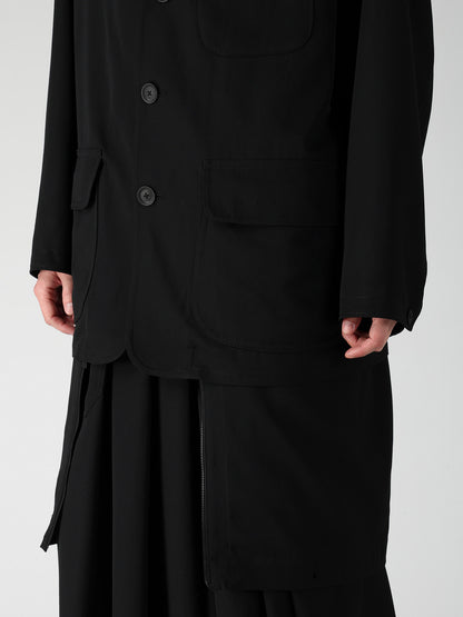 WOOL GABARDINE HUNTING BLOUSON