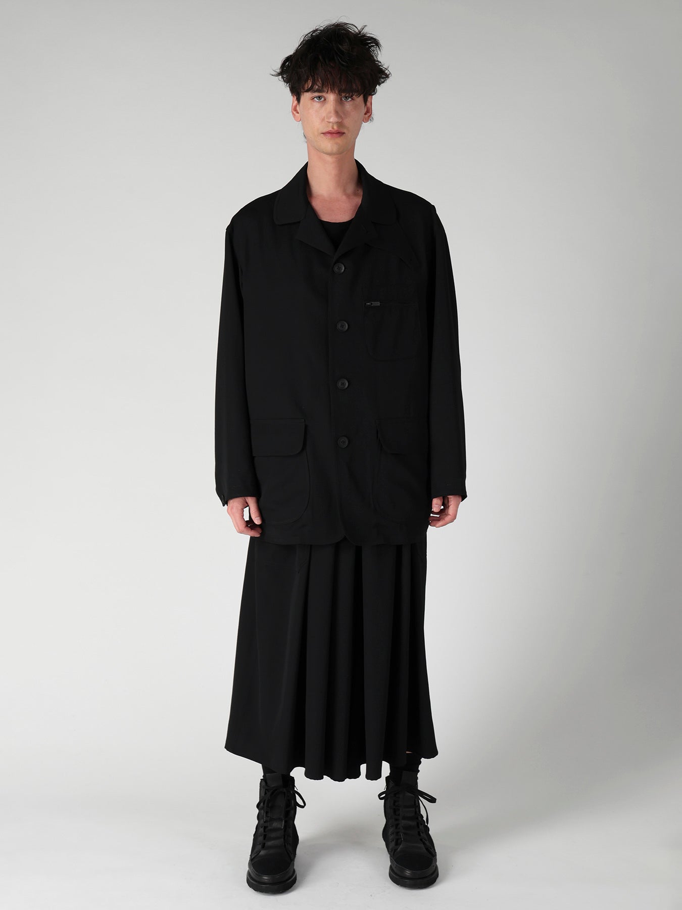 WOOL GABARDINE HUNTING BLOUSON