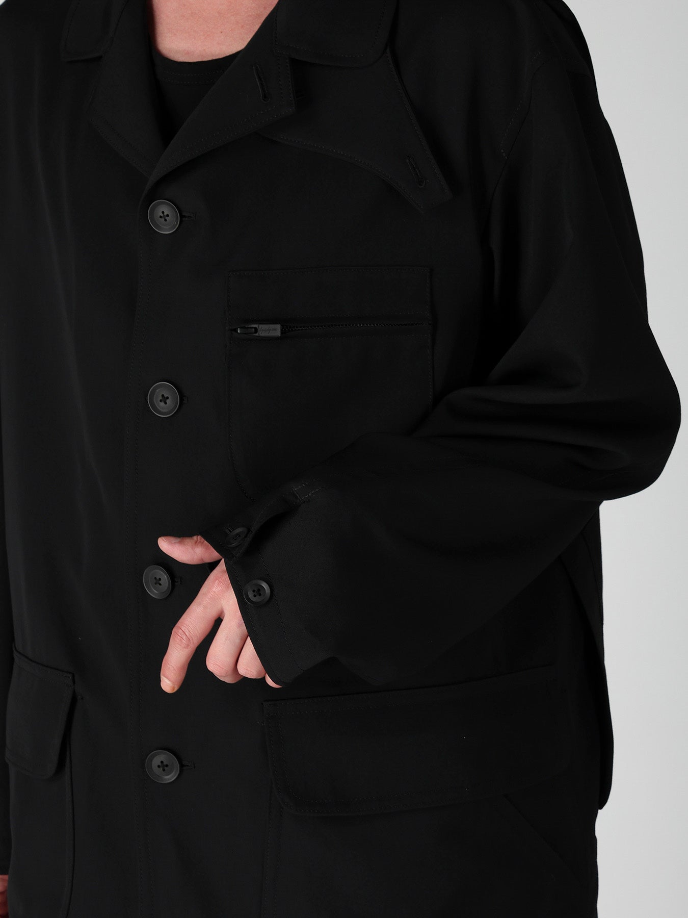 WOOL GABARDINE HUNTING BLOUSON