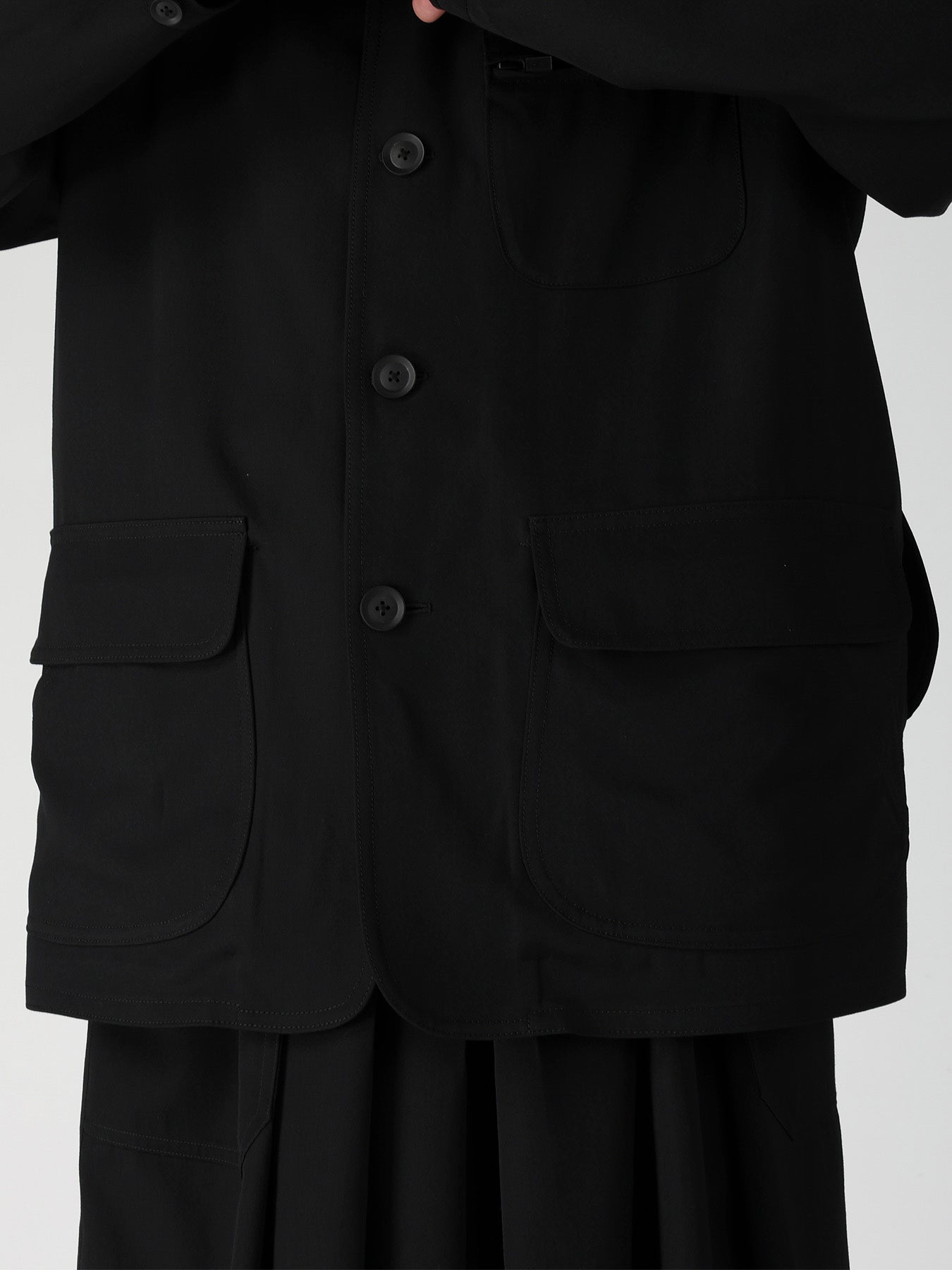 WOOL GABARDINE HUNTING BLOUSON