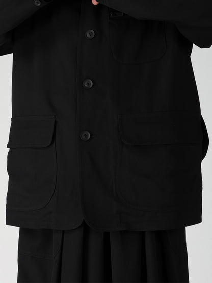 WOOL GABARDINE HUNTING BLOUSON