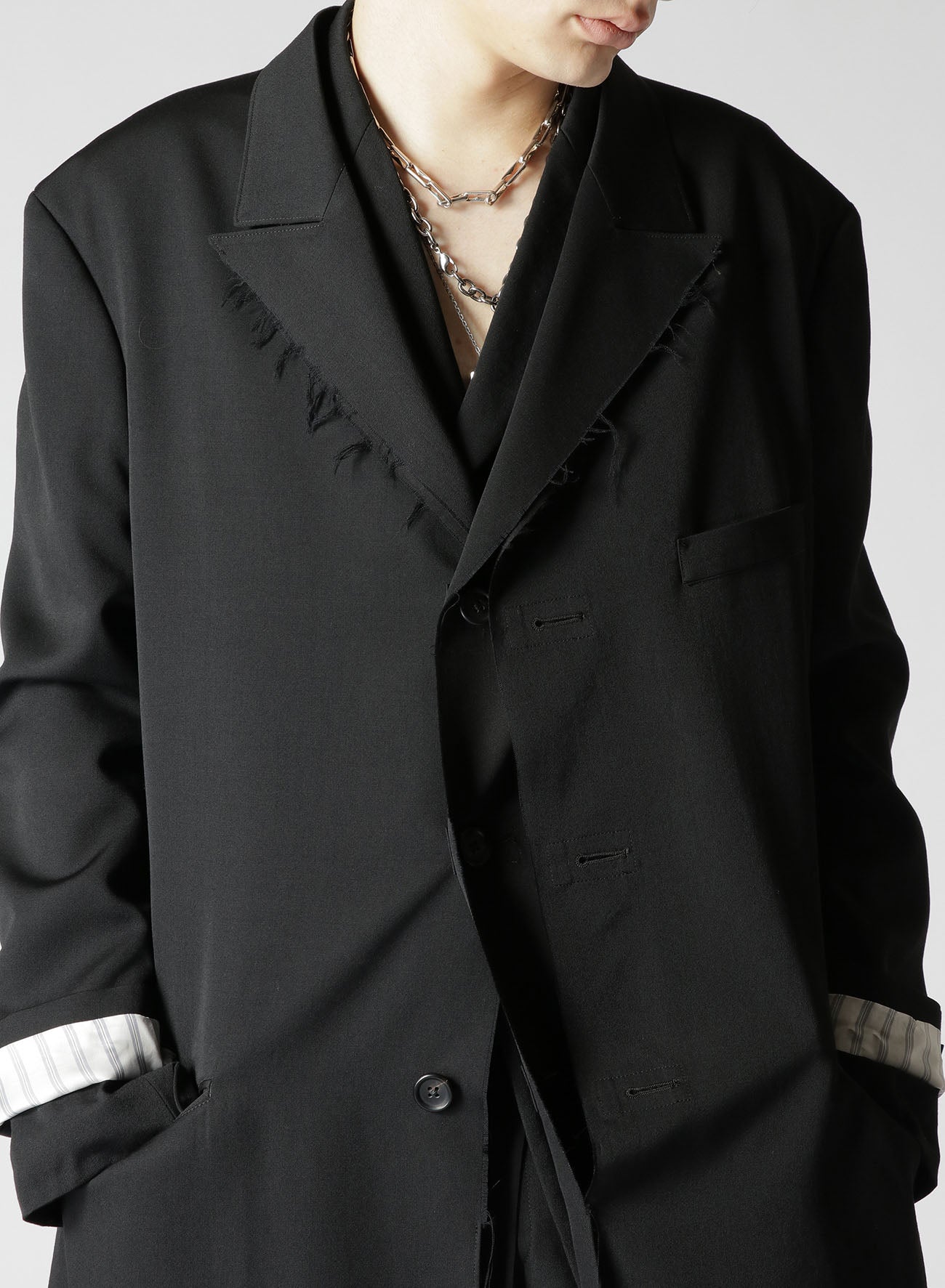 GABARDINE W-DOUBLE BODY PEAKED JKA – THE SHOP YOHJI YAMAMOTO