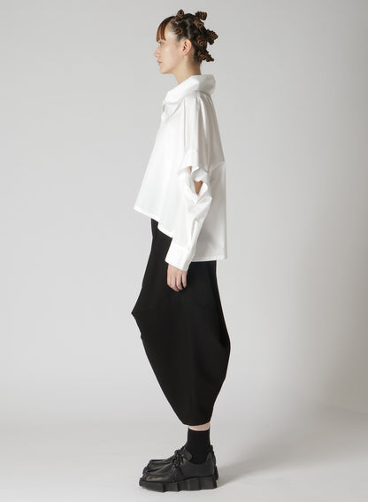 100/2 BROAD COTTON ELBOW SLIT SHIRT