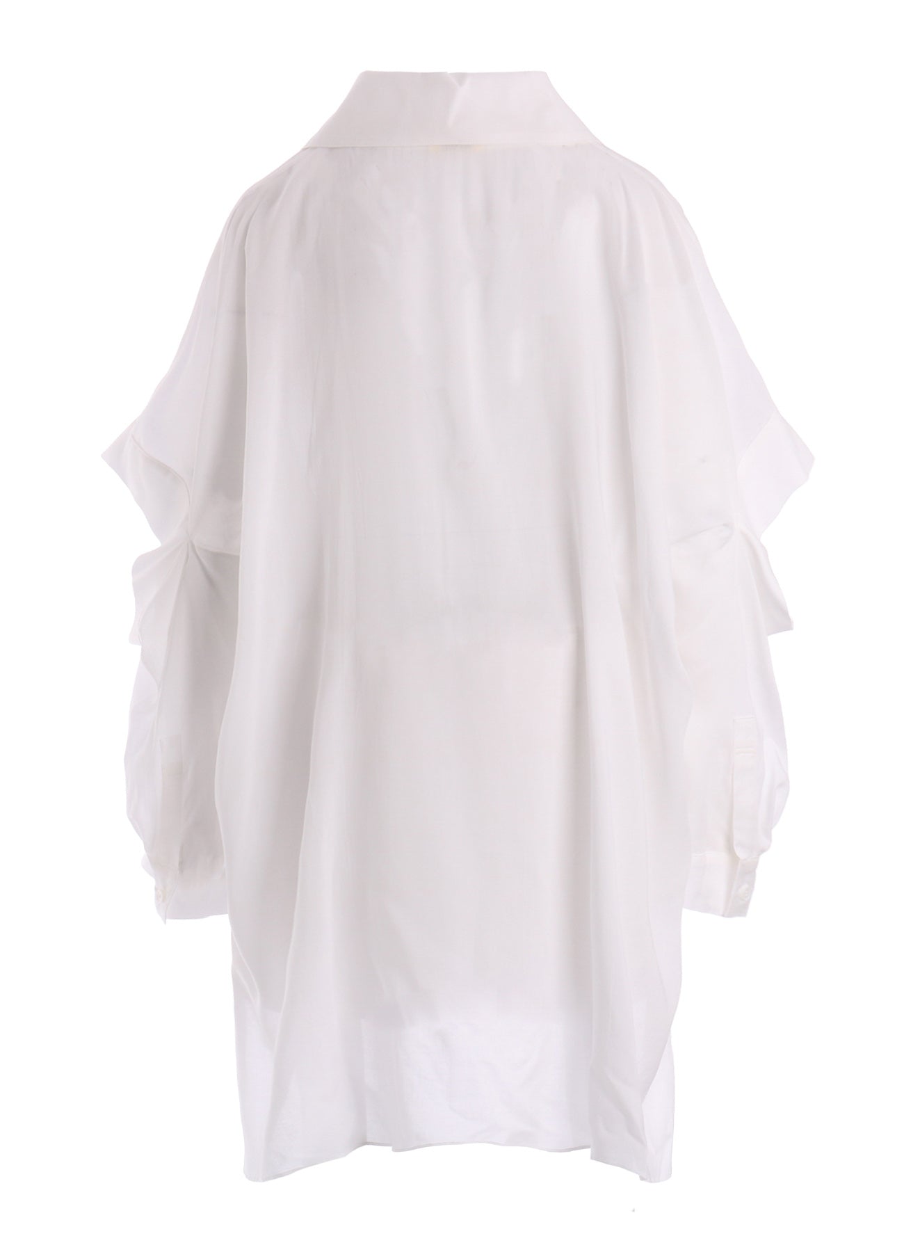 SOFT LAWN ELBOW SLIT LONG SHIRT