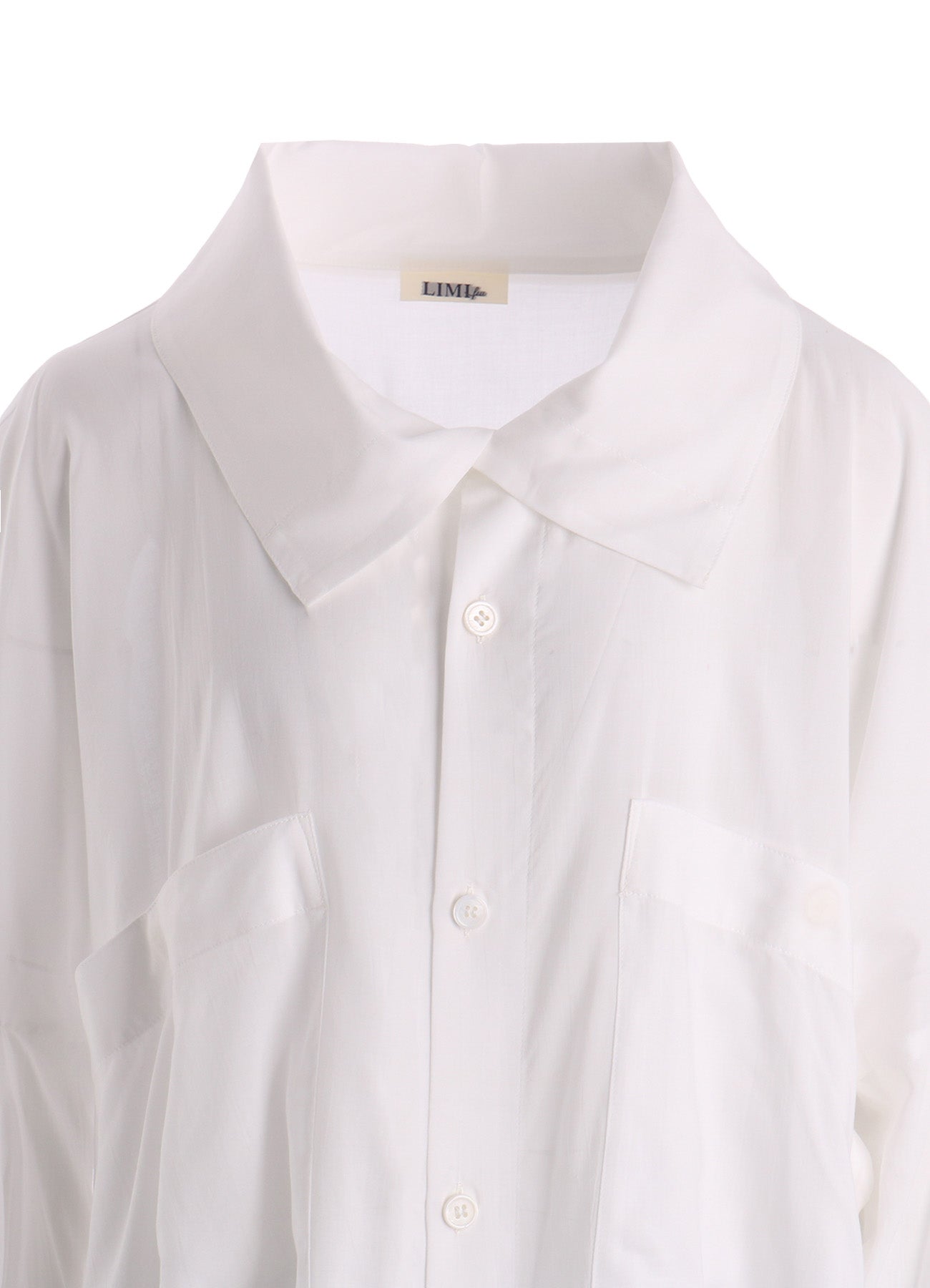 SOFT LAWN ELBOW SLIT LONG SHIRT