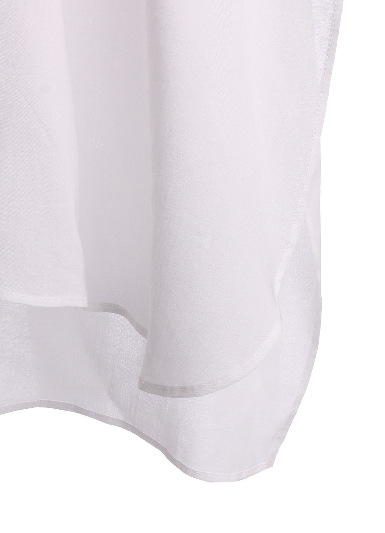 SOFT LAWN ELBOW SLIT LONG SHIRT