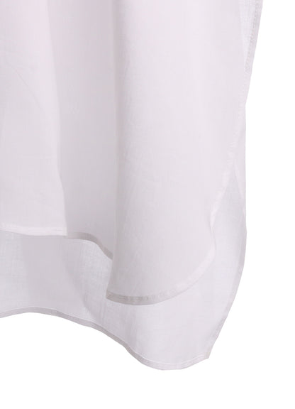 SOFT LAWN ELBOW SLIT LONG SHIRT