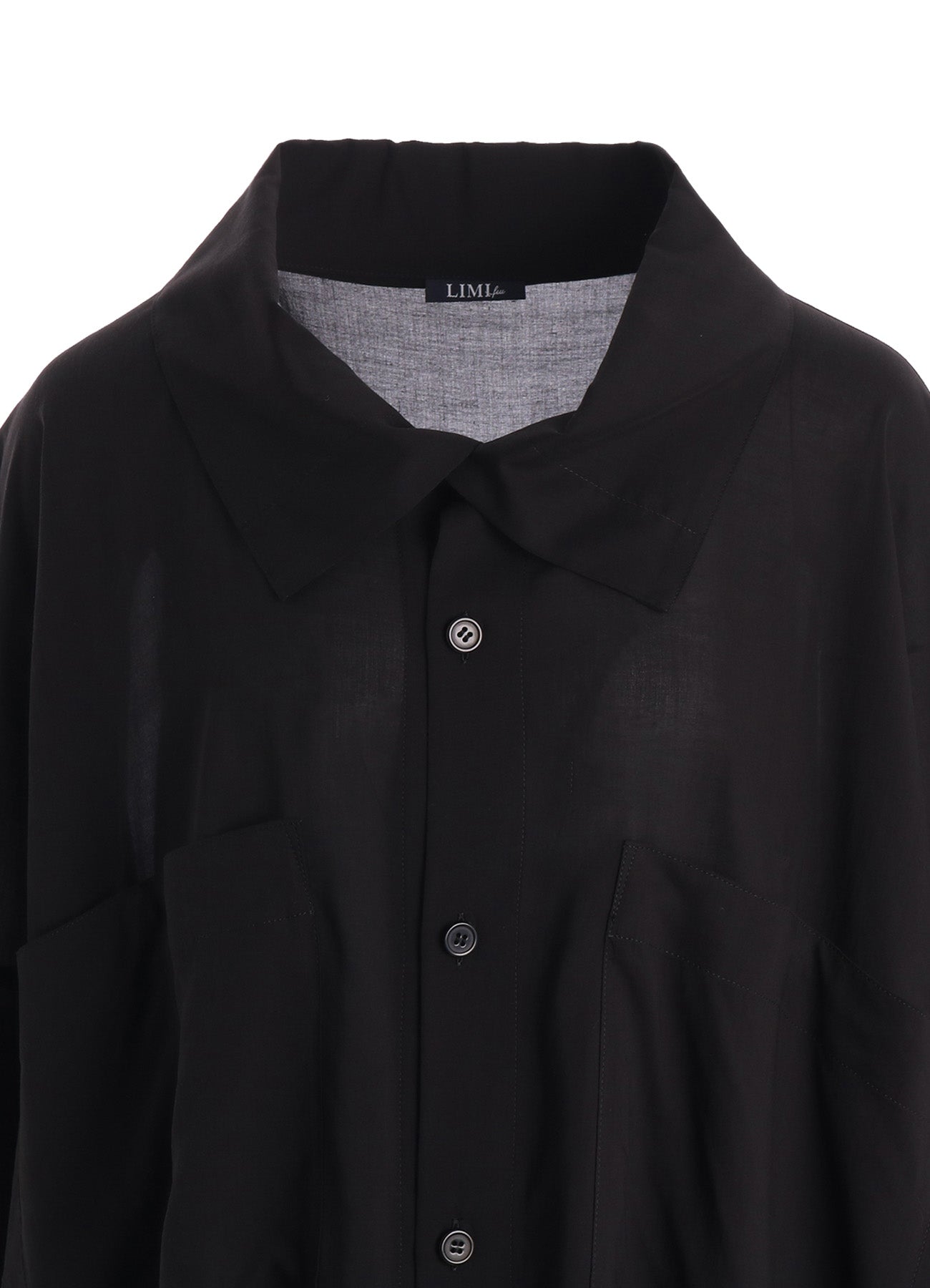 SOFT LAWN ELBOW SLIT LONG SHIRT