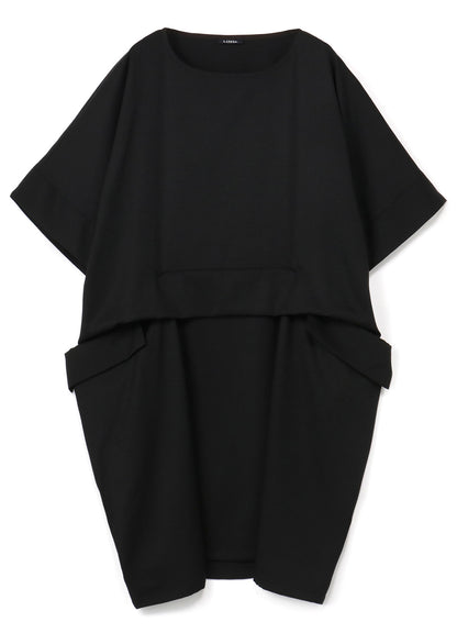 STANDARD WOOL GABARDINE DROPPED POCKET DRESS