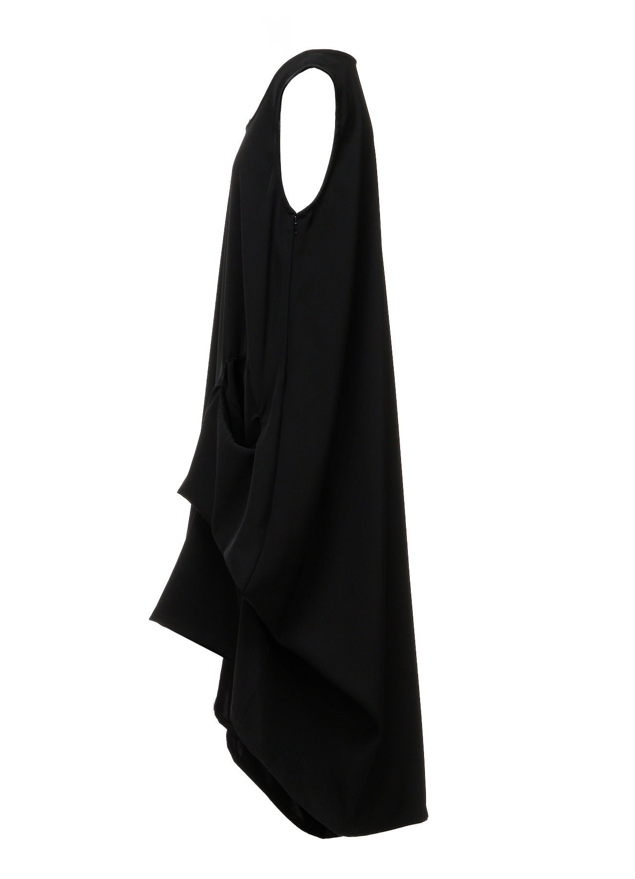 DOUBLE SATIN POCKET TUCK DRESS