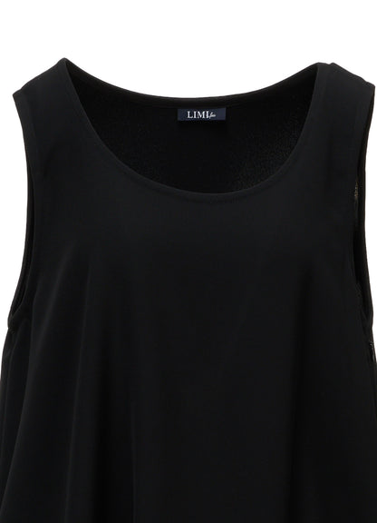 DOUBLE SATIN POCKET TUCK DRESS