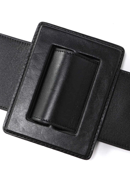 OILED SMOOTH LEATHER BUCKLE BELT