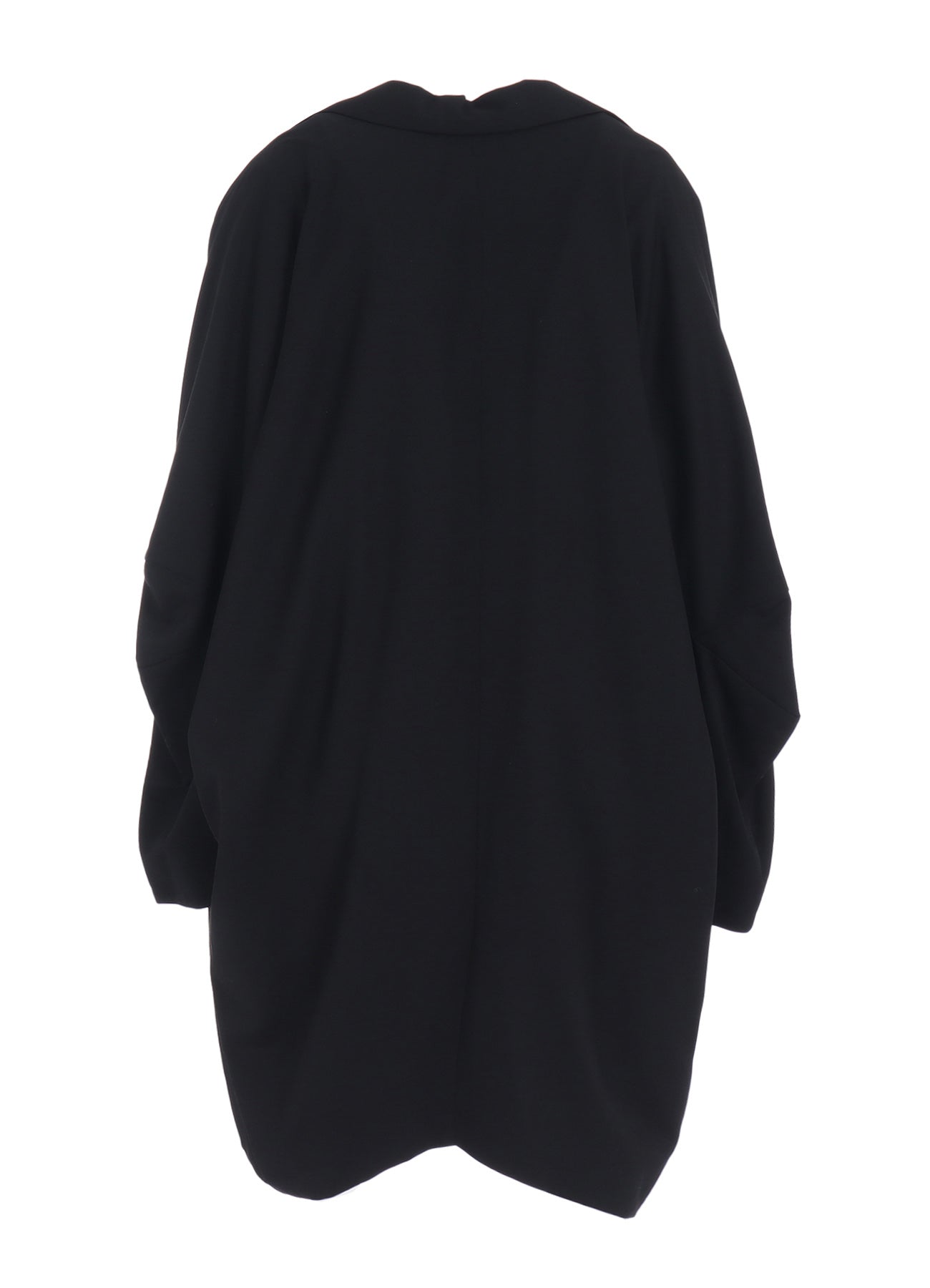 WOOL GABARDINE ELBOW PATCH LONG JACKET