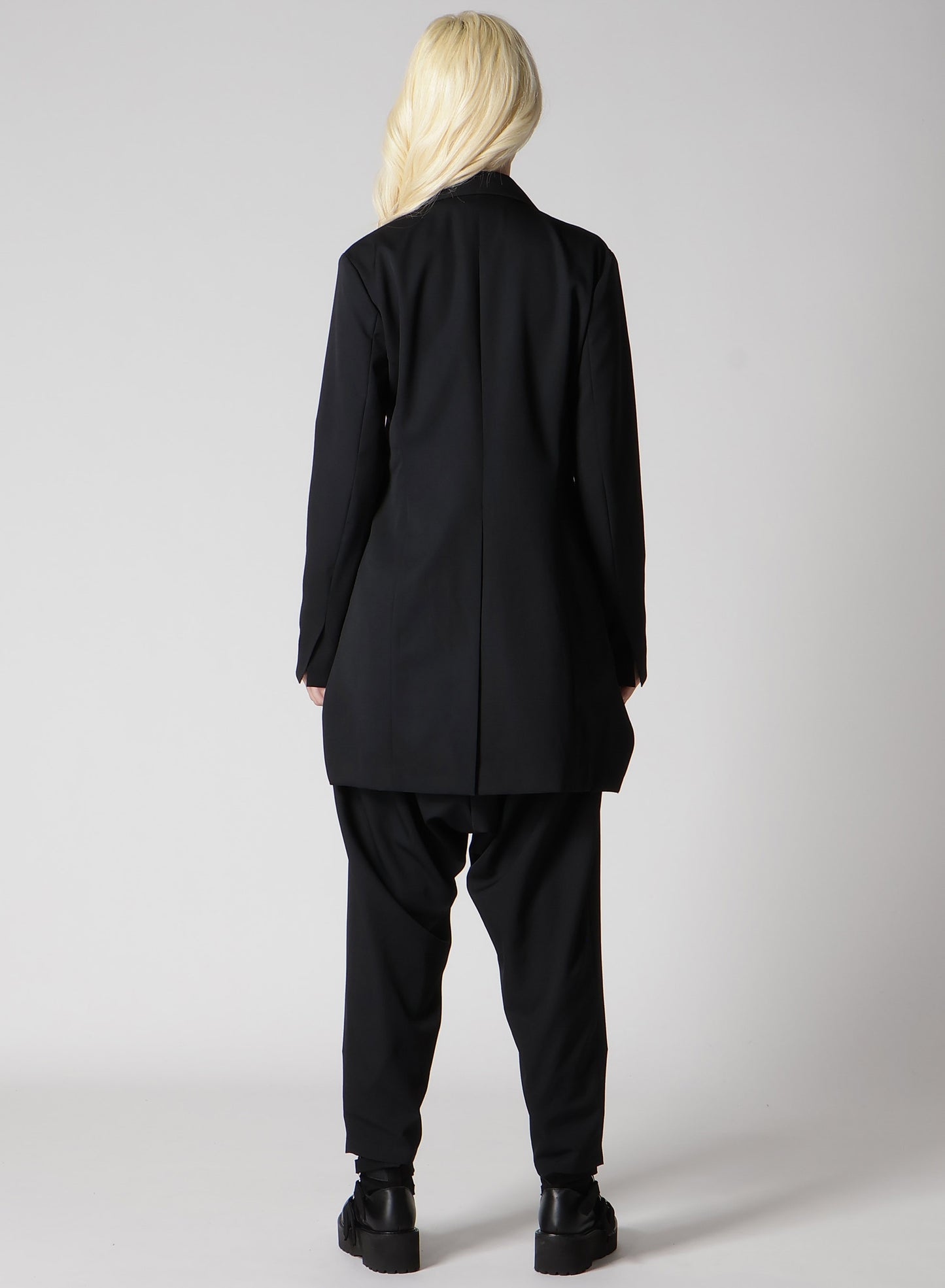 WOOL GABARDINE BACK LONG JACKET