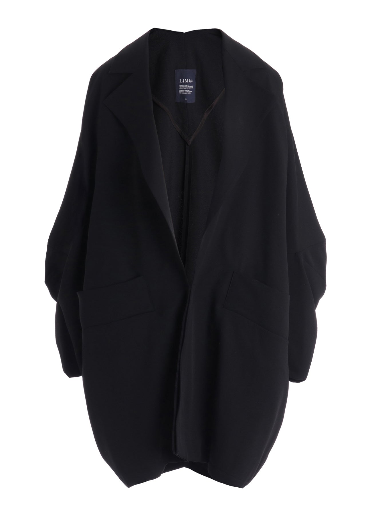 WOOL GABARDINE ELBOW PATCH LONG JACKET