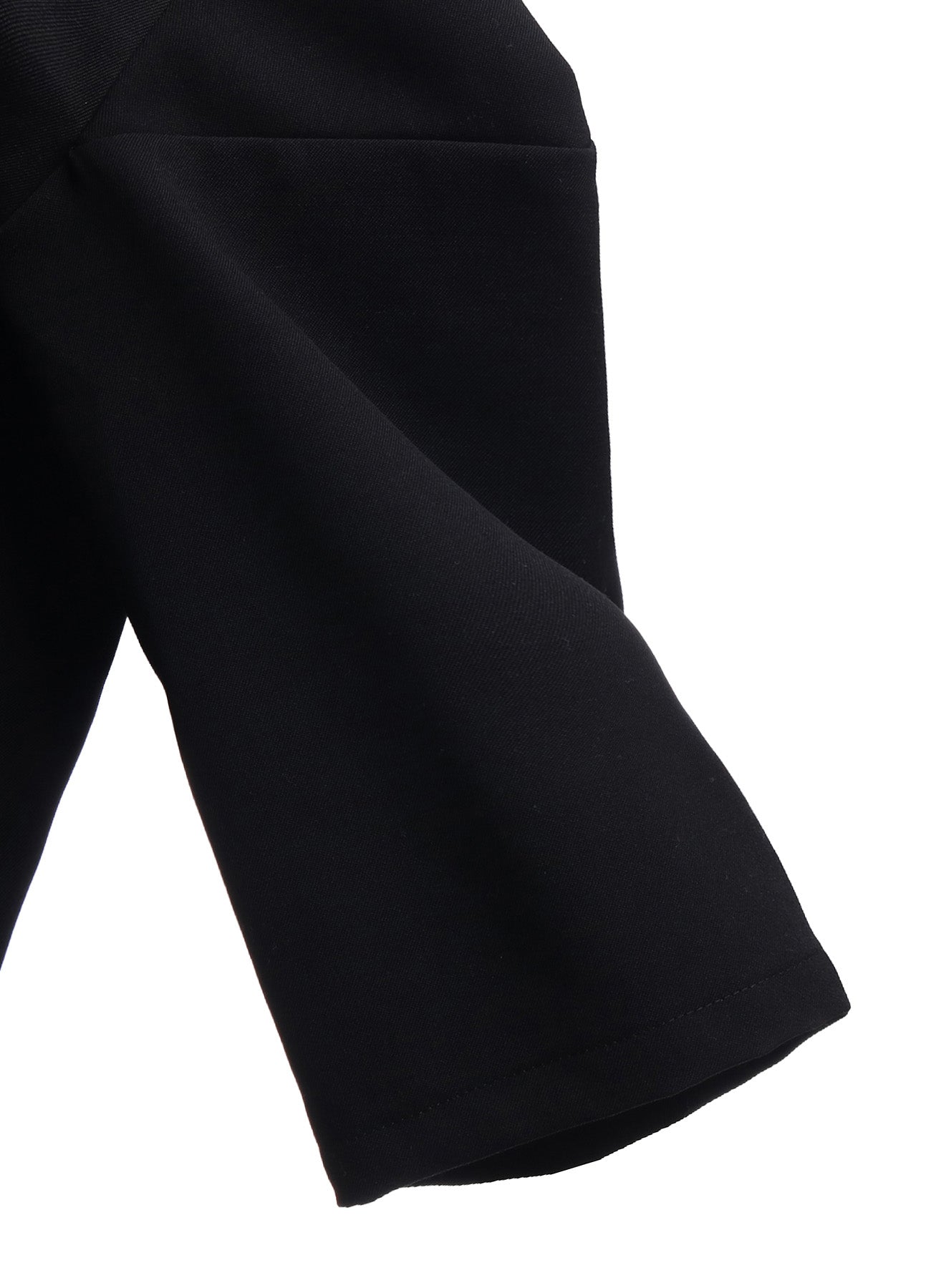 WOOL GABARDINE ELBOW PATCH LONG JACKET