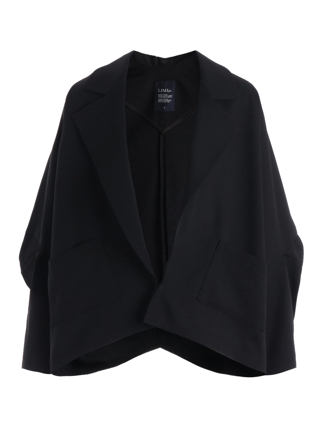 WOOL GABARDINE ELBOW PATCH SHORT JACKET