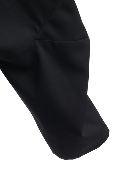 WOOL GABARDINE ELBOW PATCH SHORT JACKET