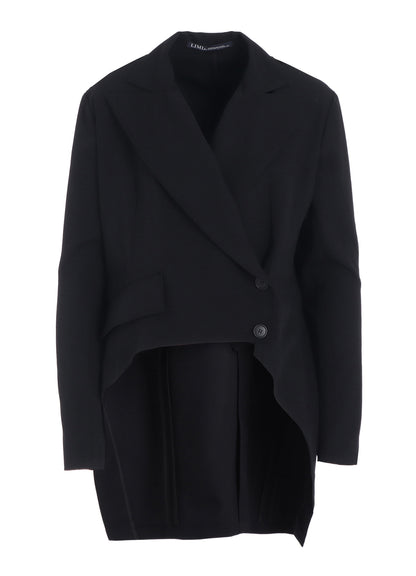 WOOL GABARDINE BACK LONG JACKET