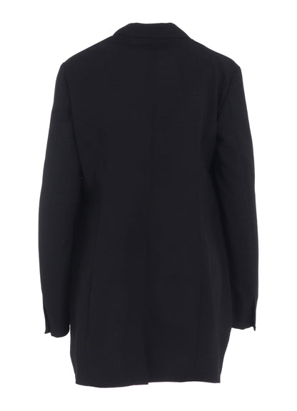 WOOL GABARDINE BACK LONG JACKET