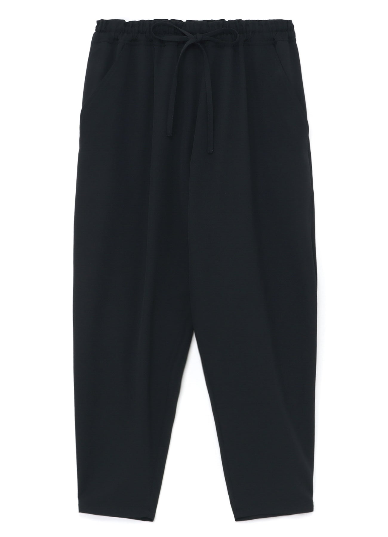 WOOL GABARDINE ELASTIC WAIST PANTS