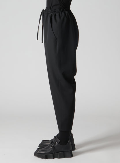 WOOL GABARDINE ELASTIC WAIST PANTS