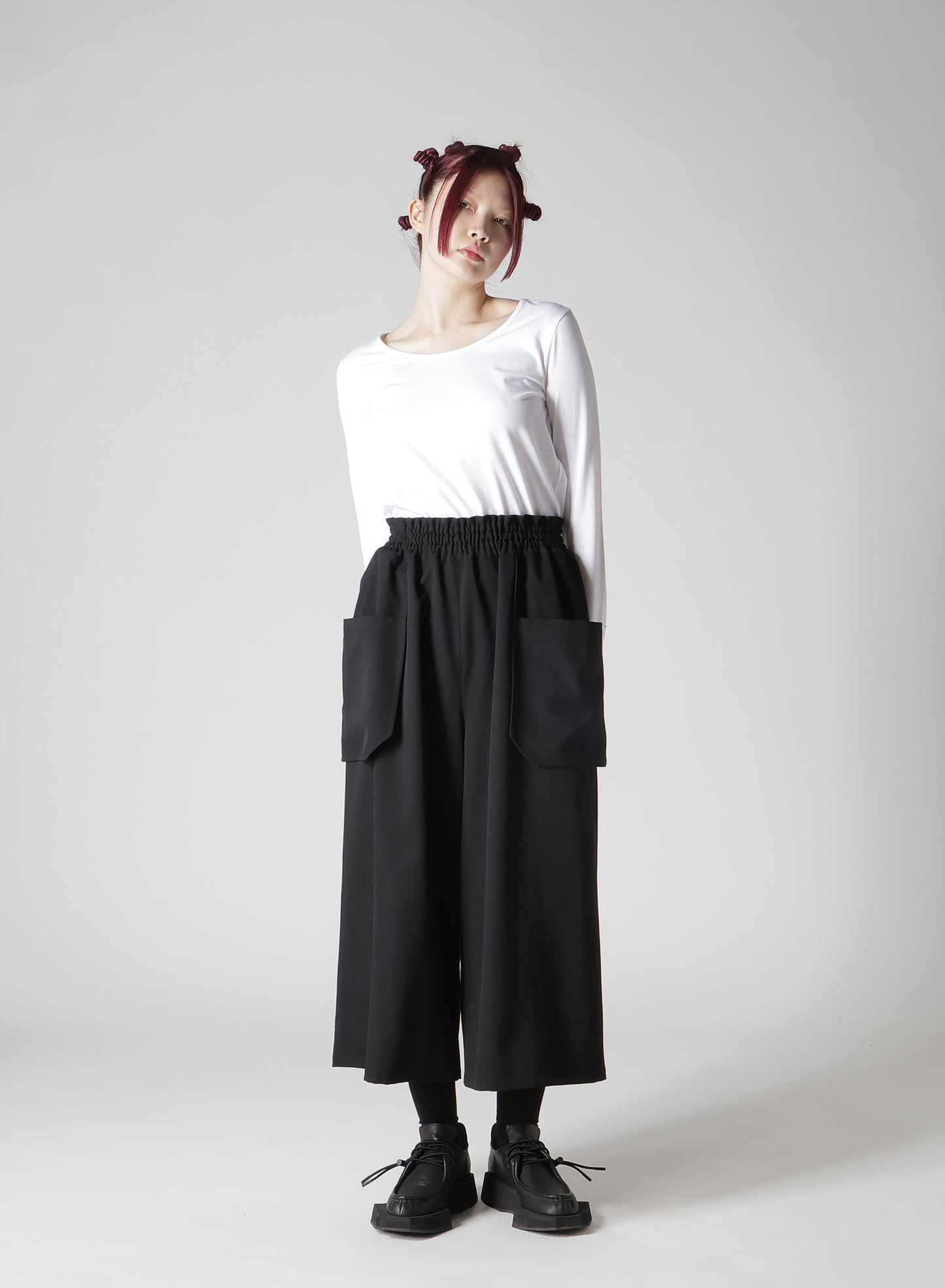 WOOL GABARDINE BIG PANTS