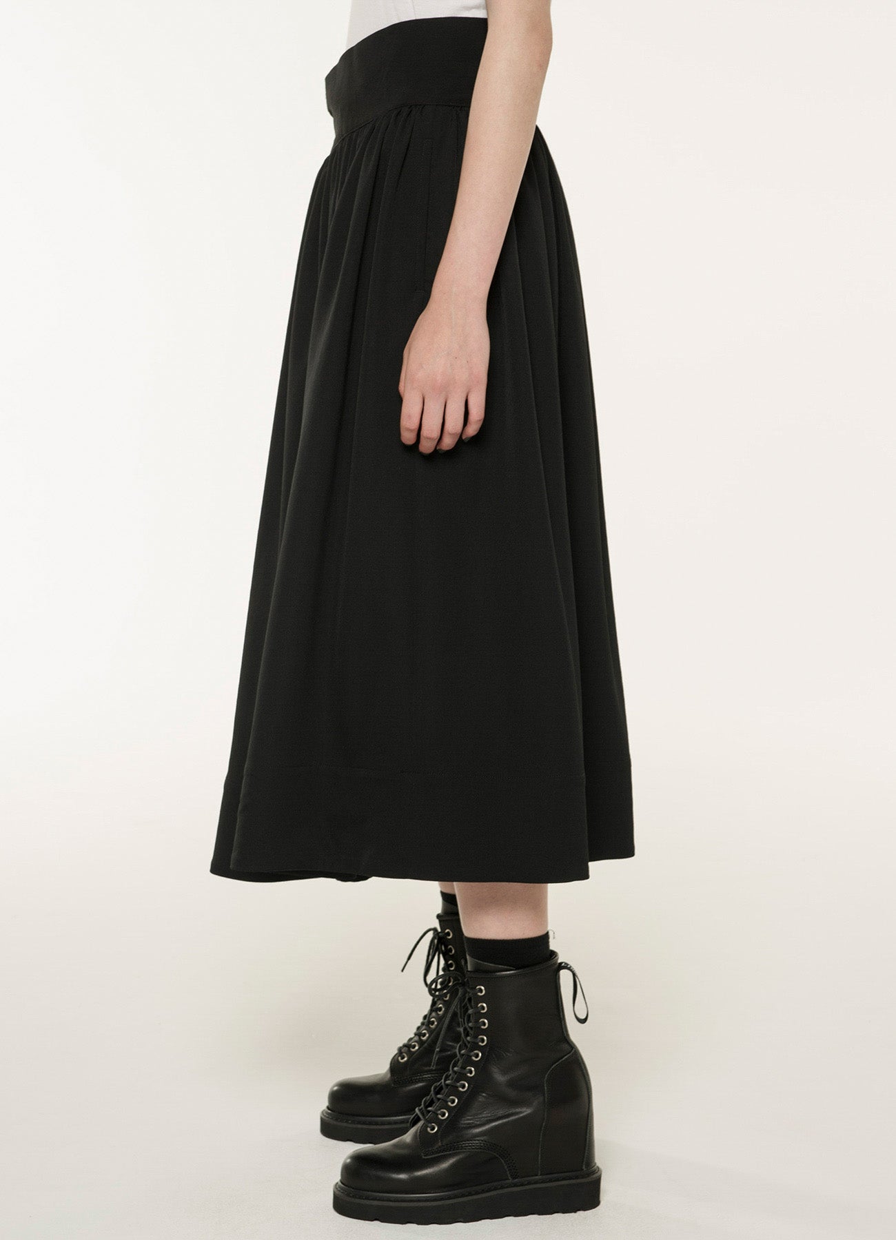 Standard W/Gabardine Long Gathered Skirt