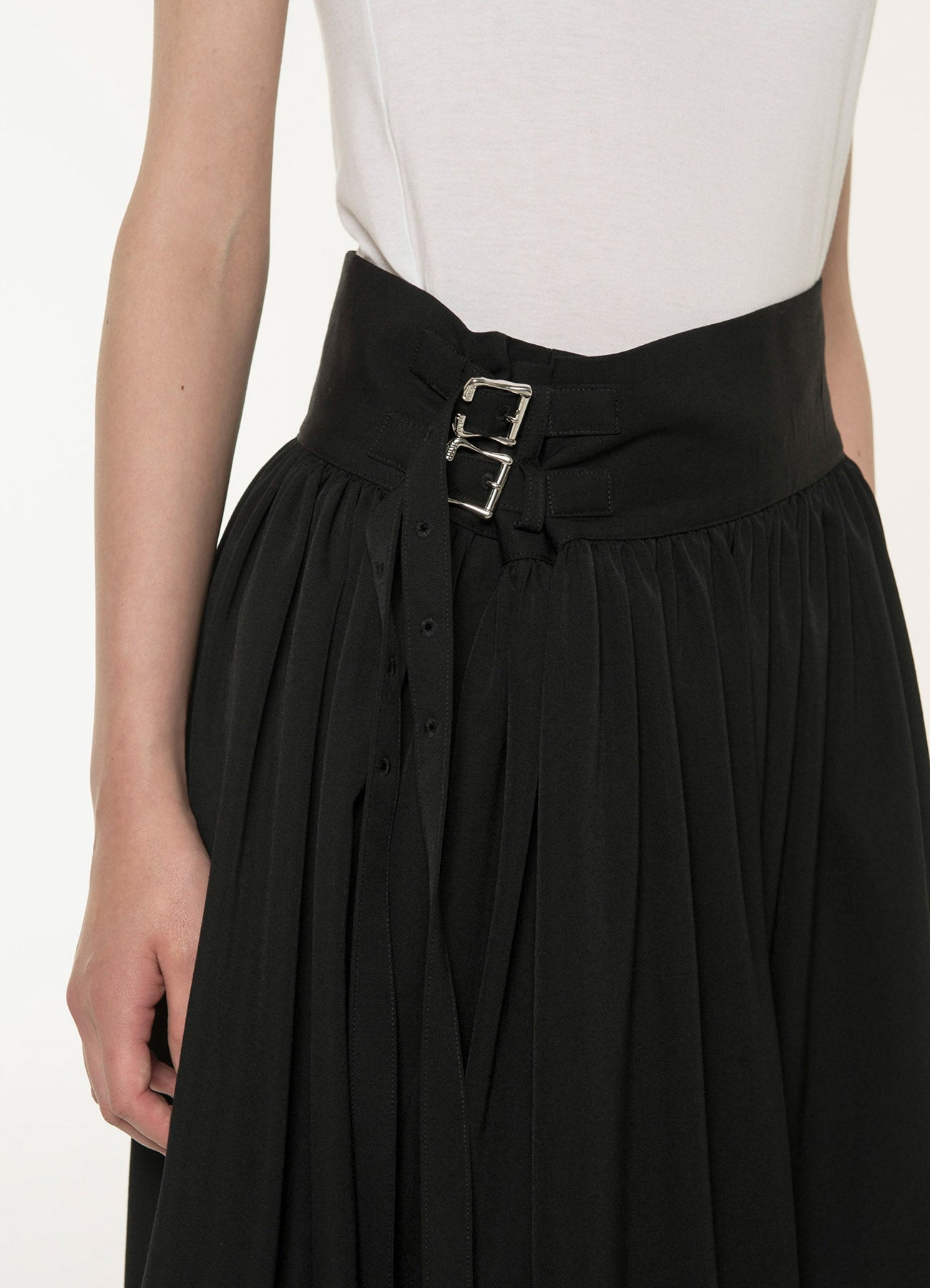 Standard W/Gabardine Long Gathered Skirt