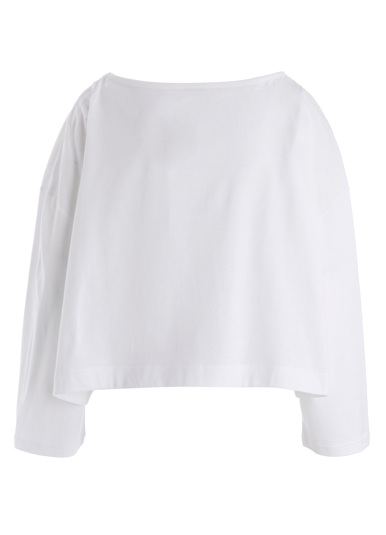 RIBBON TAPE DETAIL LONG-SLEEVE LONG T-SHIRT