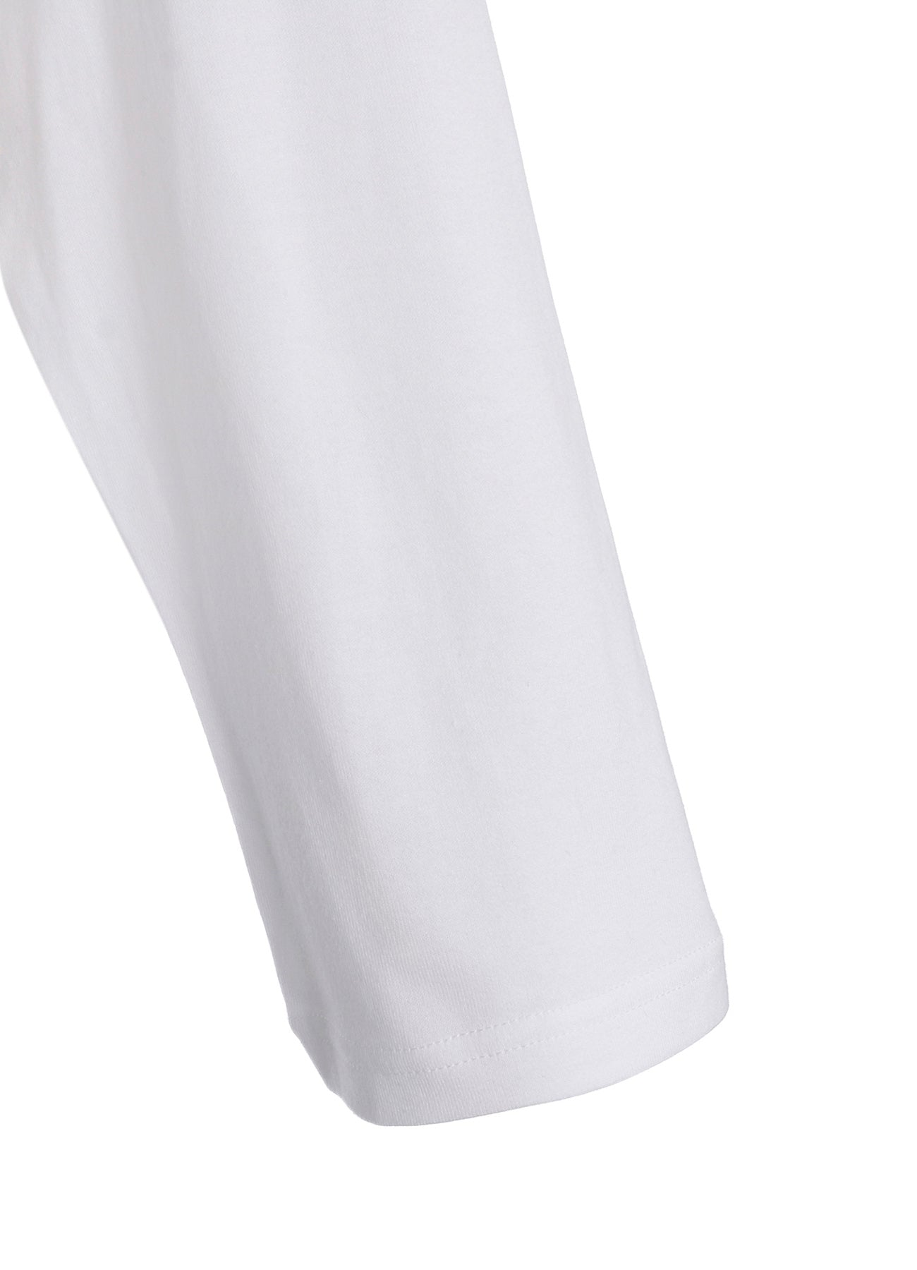 RIBBON TAPE DETAIL LONG-SLEEVE LONG T-SHIRT