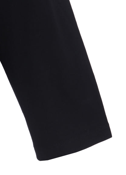 RIBBON TAPE DETAIL LONG-SLEEVE LONG T-SHIRT