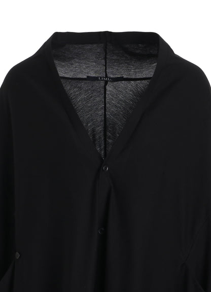 LYOCELL / COTTON JERSEY DRAPE LONG CARDIGAN