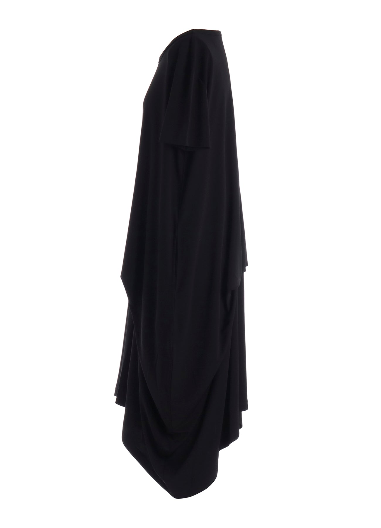 HIGH TWIST SMOOTH RAYON SHORT SLEEVE TUCK DRESS