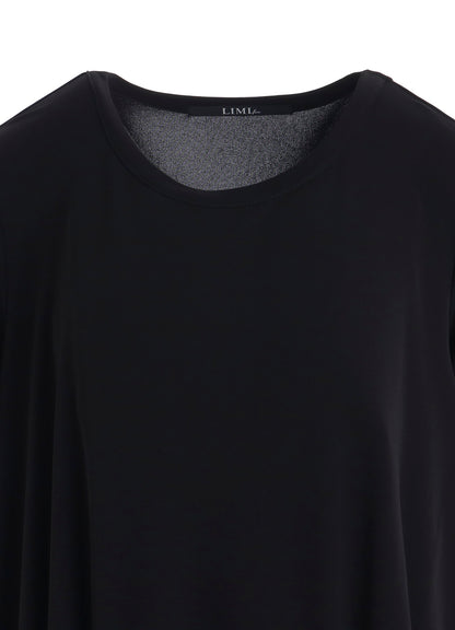 HIGH TWIST SMOOTH RAYON SHORT SLEEVE TUCK DRESS