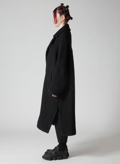 SHEEPP PILE LONG JACKET WITH DOUBULE FRONT BOTTUN