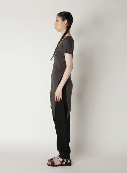 Ry/Si Plain Stitch V-Neck Asymmetry T