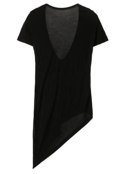 Ry/Si Plain Stitch V-Neck Asymmetry T