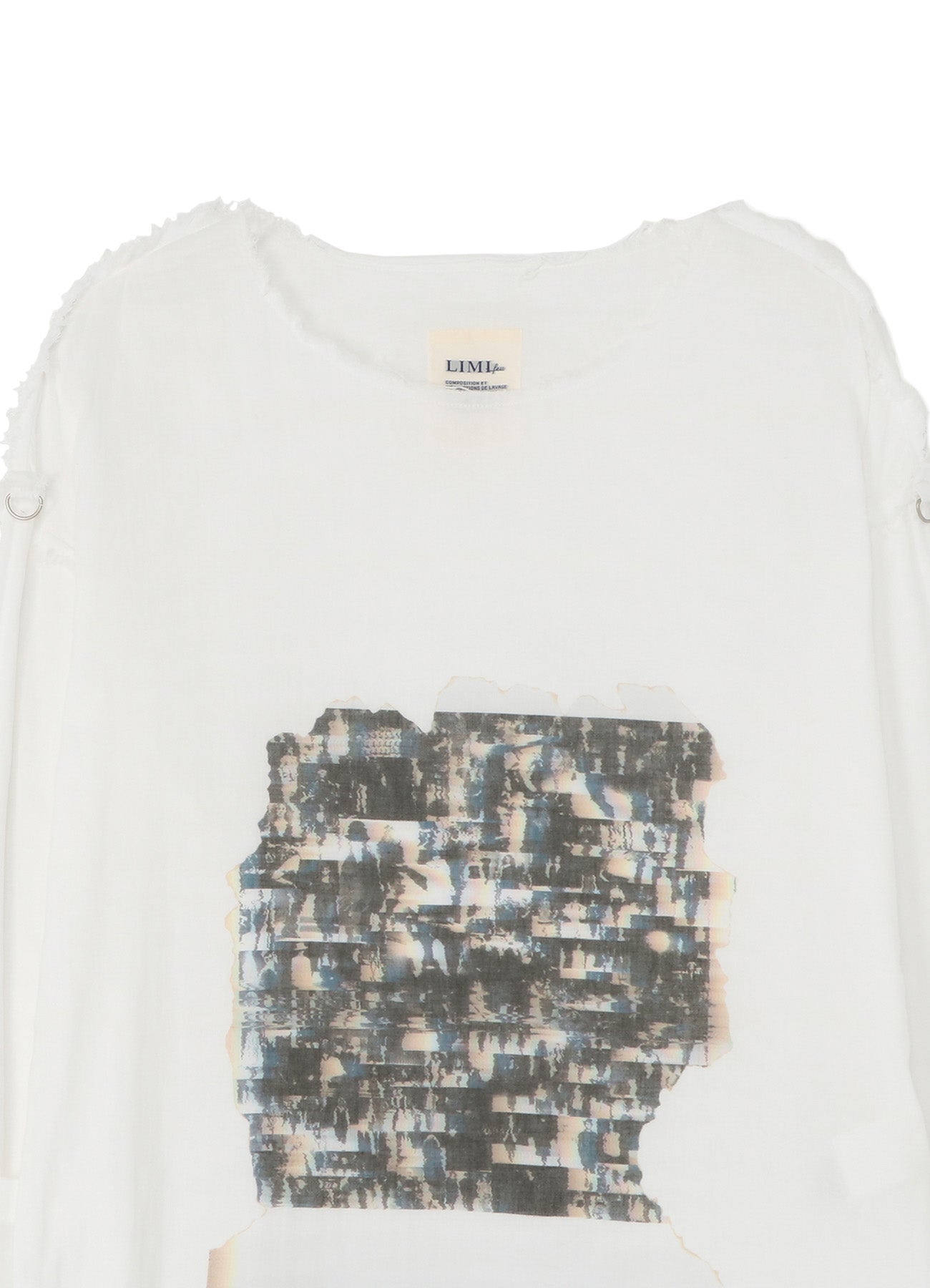 Archive Collage Print Long Gauze Shirt