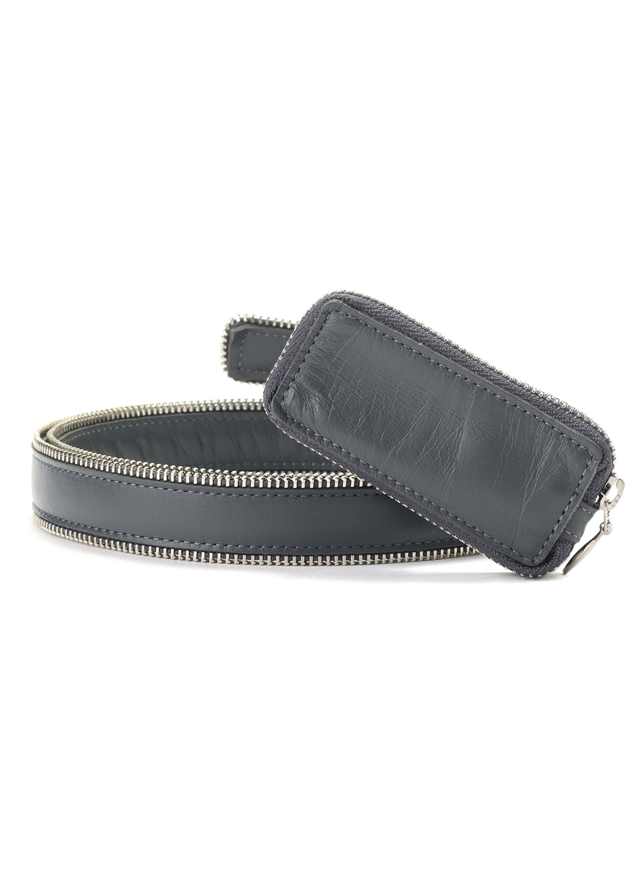 Soft Leather Zip Belt