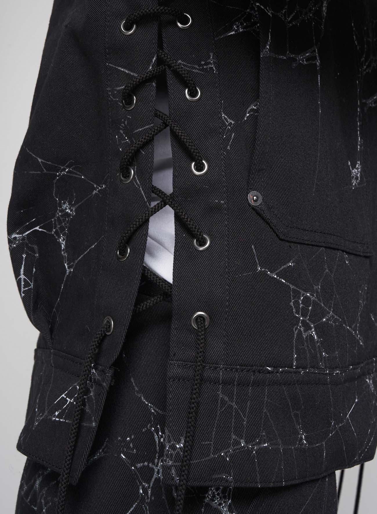 Spider Drill Back Lace Up Blouson