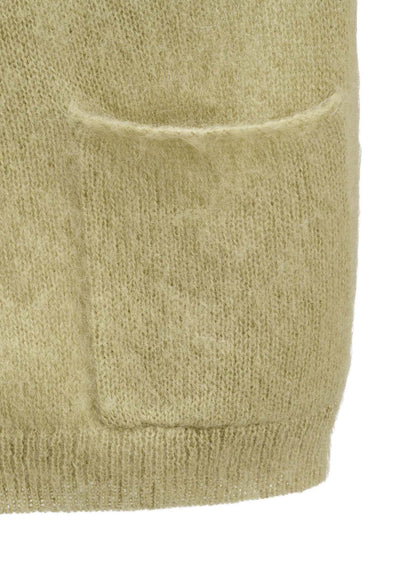LIMI feu×HIROTTON MOHAIR BRUSHED RIB-KNIT CARDIGAN