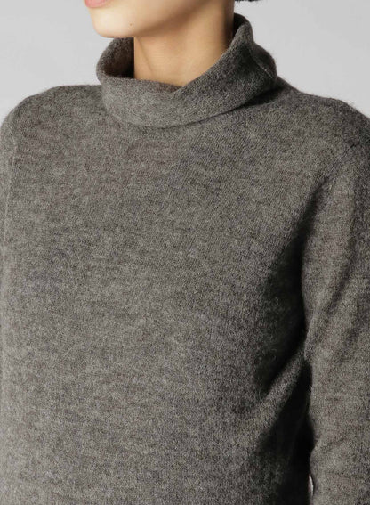 LIMI feu×HIROTTON MOHAIR BRUSHED RIB-KNIT CARDIGAN