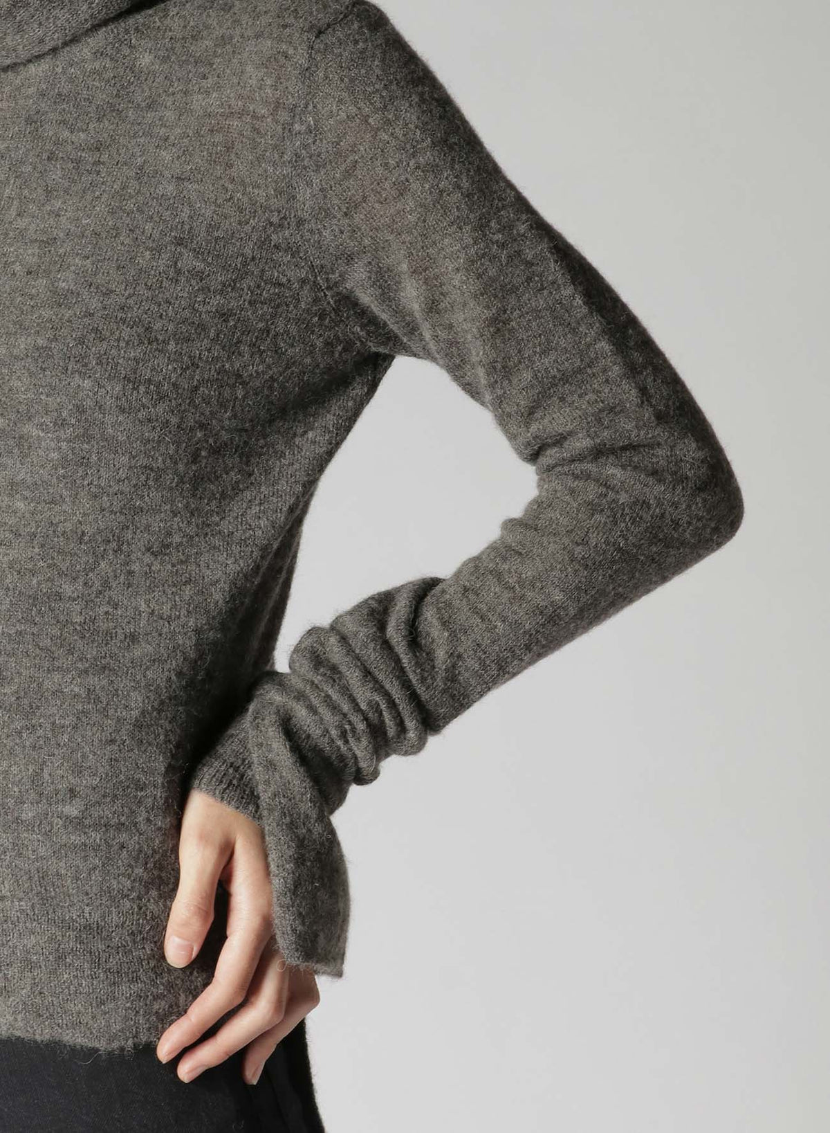 LIMI feu×HIROTTON MOHAIR BRUSHED RIB-KNIT CARDIGAN