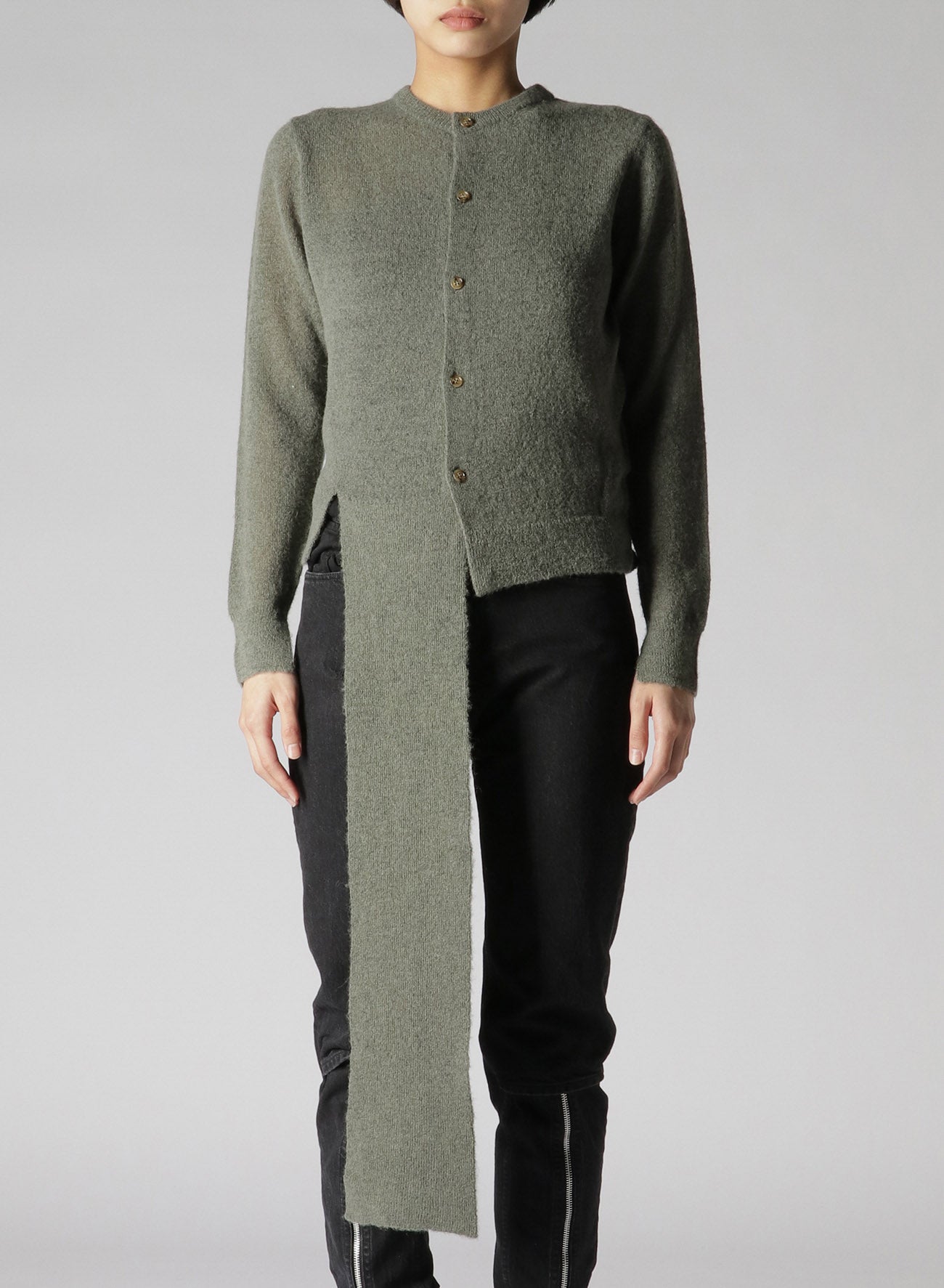 Alp/Ny/W Plain Stitch Design Cardigan