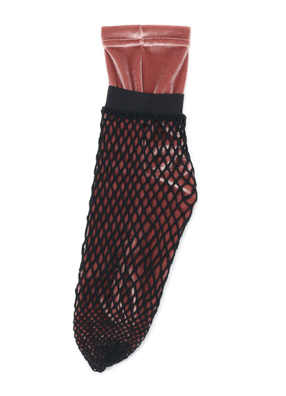 Stretch Velour Net Layered Socks